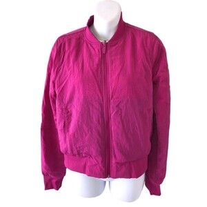 Lululemon Non-Stop Bomber Jacket Womens 6 Pink Reversible Zip Puffer Preowned
